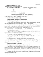 BÁO CÁO Tự kiểm tra kết quả thực hiện nhiệm vụ Hội Nông dân xã năm 2014