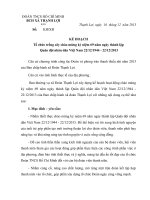 KẾ HOẠCH Tổ chức trồng cây chào mừng kỷ niệm 69 năm ngày thành lập Quân đội nhân dân Việt Nam