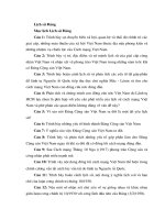 Câu Hỏi Lịch Sử Đảng (Có Đáp Án)