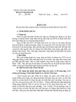 BÁO CÁO Kết quả thực hiện công tác Đoàn và phong trào thanh thiếu nhi