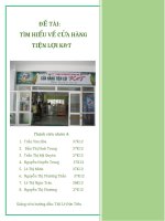 Bài tập nhóm môn quản trị bán lẻ tìm hiểu về cửa hàng tiện lợi k  t 