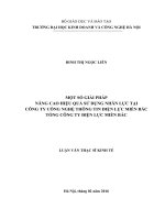 Một số giải pháp nâng cao hiệu quả sử dụng nhân lực tại Công ty Công nghệ Thông tin Điện lực Miền Bắc, Tổng Công ty Điện lực Miền Bắc