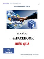 Bán hàng trên facebook hiệu quả