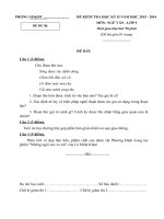 ĐỀ THI HK II NGỮ VĂN 9 (HAY PHÙ HỢP VỚI H/S)