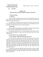 BÁO CÁO Tình hình công tác Hội và phong trào thanh niên năm 2013