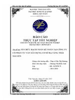 Tổ chức hạch toán kế toán tại Công ty Cổ phần tư vấn xây dựng cơ sở Hạ Tầng Thái Nguyên