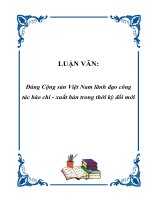 Đảng cộng sản việt nam lãnh đạo công tác báo chí   xuất bản trong thời kỳ đổi mới 