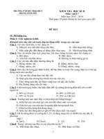 Đề kiểm tra học kì II vật lí 7 năm 2015-2016