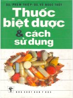 THUỐC BIỆT DƯỢC VÀ CÁCH SỬ DỤNG