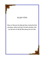 Nâng cao hiệu quả vận động già làng, trưởng bản tham gia phòng, chống truyền đạo tin lành trái phép ở khu vực biên giới 