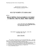 Bài tập nghiên cứu hoạt động ngoại khóa