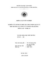 NGHIÊN CỨU ĐÁNH GIÁ HIỆU QUẢ HOẠT ĐỘNG QUẢN LÝ MÔI TRƯỜNG CỦA CÔNG TY CỔ PHẦN MÍA ĐƯỜNG  SÔNG LAM – NGHỆ AN