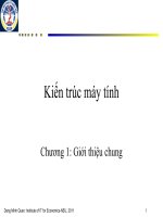Bài giảng Kiến trúc máy tính Chương 1: giới thiệu chung