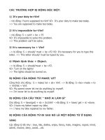 CÁC TRƯỜNG hợp bị ĐỘNG đặc BIỆT