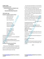 Đề thi thử môn ngữ văn