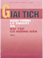 Giáo trình lý thuyết và bài tập giải tích tập 2 phần 1 nguyễn xuân liêm 