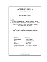 Ứng dụng phong thủy trong việc xây dựng, bố trí công trình nhà ở khu dân cư trường đại học nông lâm thái nguyên tại xã quyết thắng   thành phố thái nguyên 