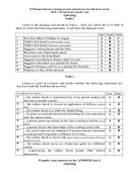 ĐỀ TIẾNG ANH NÂNG CAO