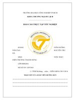 báo cáo tốt nghiệp tại khách sạn park hyaat sai gon