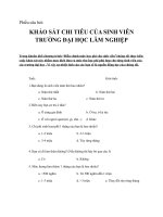 Phiếu câu hỏi môn viết luận khoa học