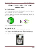 bài tiểu luận sản xuất axit clohidric