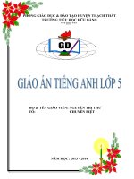 giáo án tiếng anh lớp 5 chương trình mới 