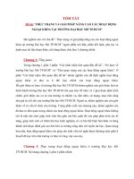 Tóm tắt đề tài thực trạng và giải pháp nâng cao các hoạt động ngoại khoá tại trường đại học mở TP  HCM