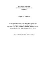 TUYỂN CHỌN, XÂY DỰNG VÀ SỬ DỰNG BÀI TẬP HÓA HỌC