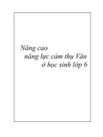 sáng kiến kinh nghiệm nâng cao năng lực cảm thụ văn ở học sinh lớp 6