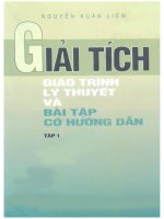 Giáo trình lý thuyết và bài tập giải tích tập 1 phần 1 nguyễn xuân liêm 