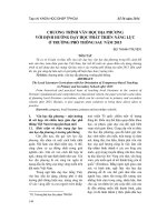 CHƯƠNG TRÌNH VĂN HỌC ĐỊA PHƯƠNG VỚI ĐỊNH HƯỚNG DẠY HỌC PHÁT TRIỂN NĂNG LỰC Ở TRƯỜNG PHỔ THÔNG SAU NĂM 2015