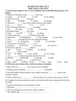 Bai kiểm tra học ki 2 lop 8