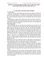 Kiểm tra đánh giá kết quả học tập của học sinh theo chuẩn kiến thức, kĩ năng môn Ngữ văn