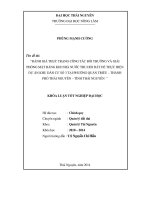 Đánh giá thực trạng công tác bồi thường và giải phóng mặt bằng khi nhà nước thu hồi đất để thực hiện dự án xây dựng khu dân cư số 3 tại phường quán triều   thành phố thái nguyên   tỉnh thái nguyên 