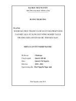 Đánh giá thực trạng và đề xuất các giải pháp nâng cao hiệu quả sử dụng đất nông nghiệp tại xã thượng giáo   huyện ba bể   tỉnh bắc kạn 
