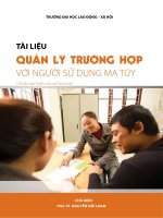 Tài liệu quản lý trường hợp với người sử dụng ma túy   PGS TS  nguyễn hồi loan