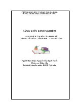 SÁNG KIẾN KINH NGHIỆM GIẢI THÍCH ý NGHĨA của ĐỘNG từ TRONG văn bản “tôi đi học” – THANH TỊNH