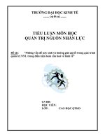 Những vấn đề nảy sinh và hướng giải quyết trong quá trình quản trị nguồn nhân lực trong điều kiện toàn cầu hóa về kinh tế