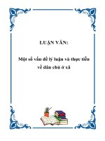 Một số vấn đề lý luận và thực tiễn về dân chủ ở xã 