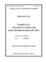 Nghiên cứu chẩn đoán và điều trị bướu mô đệm đường tiêu hóa