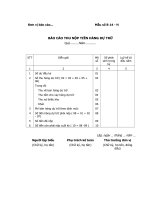 Báo cáo thu nộp tiền hàng dự trữ