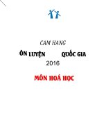 Chien luoc on thi Hoa hoc