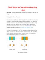 Cách kiểm tra transistor sống hay chết