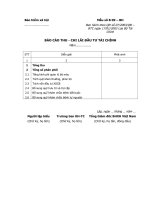 Báo cáo thu - chi lãi đầu tư tài chính
