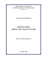 Luận án tiến sĩ Chế độ Varna trong thư tịch cổ Ấn Độ