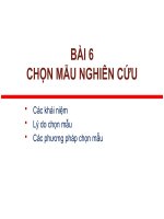 Bài giảng phương pháp nghiên cứu khoa học   bài 6  chọn mẫu nghiên cứu