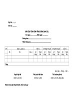 Báo cáo tình hình tăng giảm dụng cụ