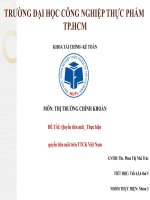 Đề tài quyền tiên mãi   thực hiện quyền tiên mãi trên thị trường chứng khoán việt nam