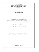 Nghi lễ của người Hà Nhì ở huyện Bát Xát, tỉnh Lào Cai hiện nay
