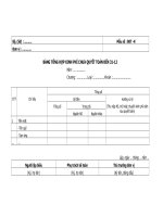 Bảng tổng hợp kinh phí chưa quyết toán đến 31-12